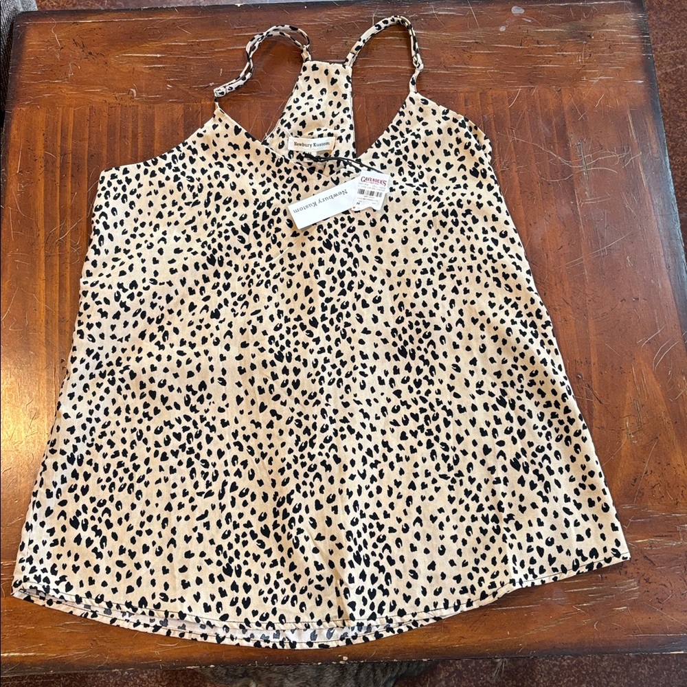 NWT Newbury Kustom leopard print tank - Medium
